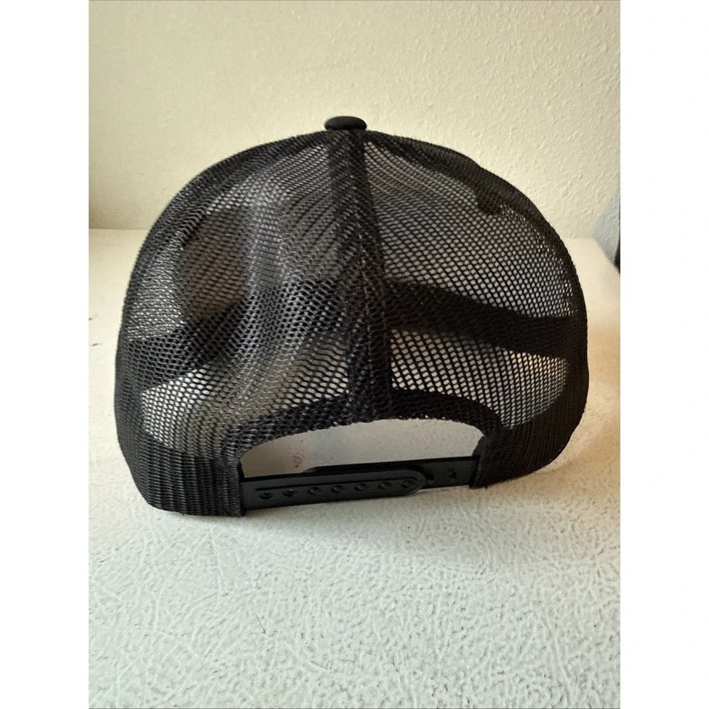 New KTM Racing Patch Heat Pressed On a Yupoong Classic Trucker Hat Flat Bill